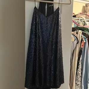 Navy Sequence Mini tank Dress